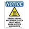 Signmission OSHA Sign, Dryers Drums Hot Surface With Symbol, 10in X 7in Rigid Plastic, 7" W, 10" H, Portrait OS-NS-P-710-V-11584 - alternate 1
